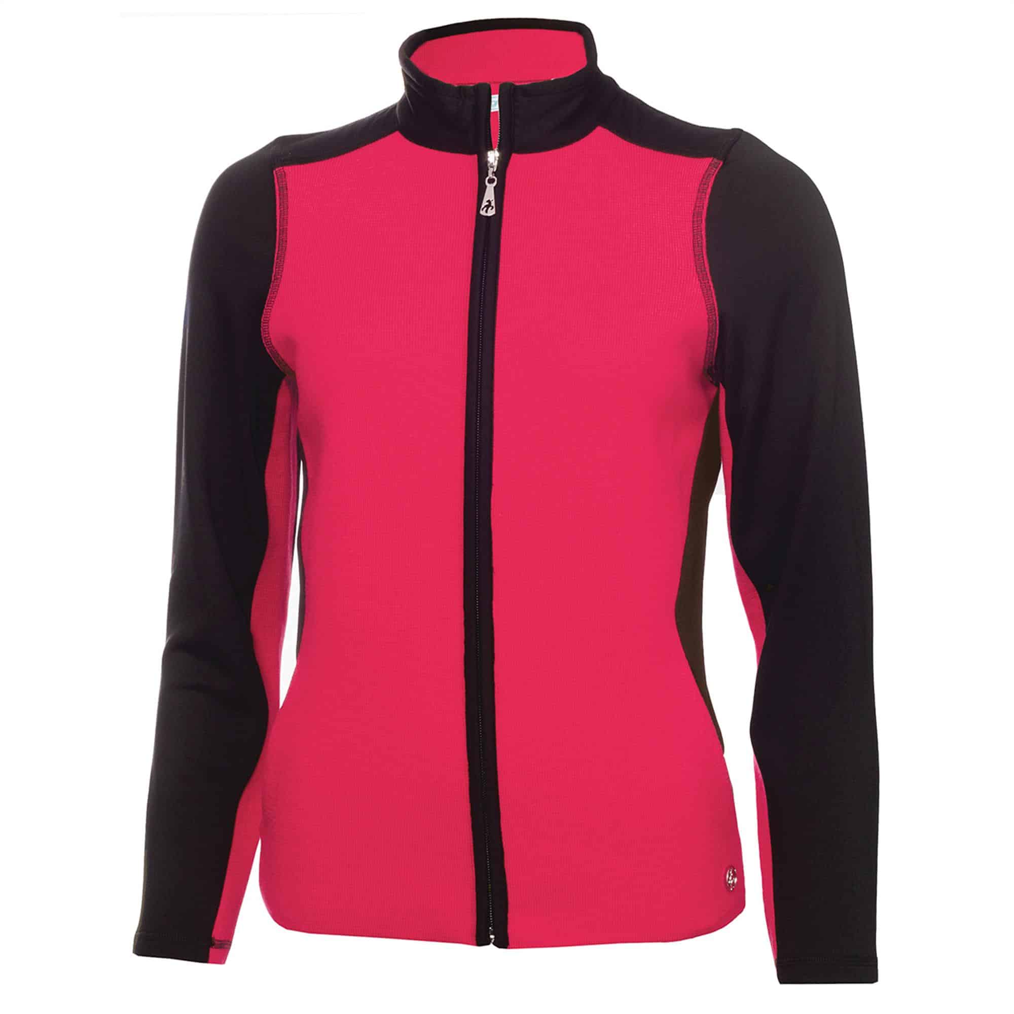 Green Lamb Kira Full Zip Hybrid Ladies Golf Jacket Pink/Black